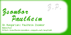 zsombor paulheim business card